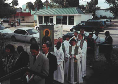 St. Mary's Sunday worship procession